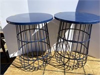 2 Metal End Tables