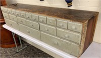 Antique Grey Painted Multi Drawer Cabinet (21