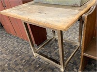 Primitive Painted Square Work Table