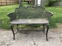 Vintage metal garden bench
