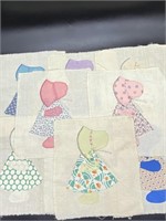 (30) Little Dutch Girl quilt blocks, cotton
