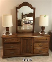 Bassett Dresser w/ Mirror 65"x18"x78"