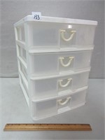 SMALL 4 DRAWER PLASTIC STORAGE CASE