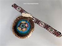 Very Old Feather & Beads Choker Fr. India