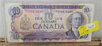 1-1971 10 DOLLAR BILL CIRCULATED FDH6010280