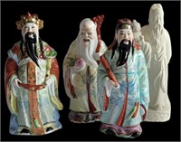 FOUR PORCELAIN CHINESE FIGURES