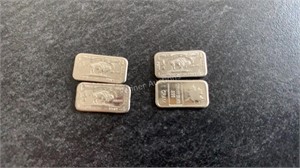 (4) 1 Gram German Silver Bars