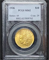 1926 $10 Indian Head Gold Eagle PCGS MS62