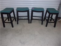 Four padded bar stools 24-in seat height