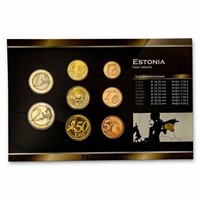 2011 Estonia 1 Cent To 2 Euro 8-coin Euro Set Bu