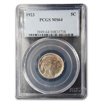 1923 Buffalo Nickel Ms-64 Pcgs