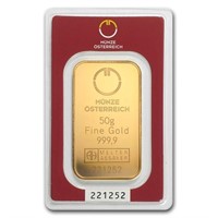 50 Gram Gold Bar - Austrian Mint (in Assay)