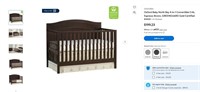 E1206  Convertible Wooden Crib Espresso Brown