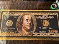 Canvas Print of American $100 Bill