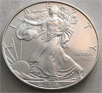 2008 UNC America Silver Eagle Dollar