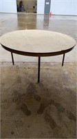 Six foot round plastic table