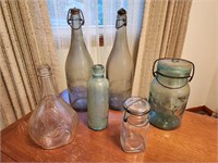 Vintage Glass Bottles & Jar