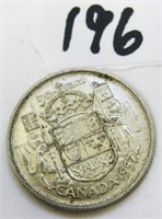 1957 Canadian Silver Fifty Cents Coin
