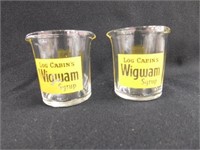 2 Log Cabin's Wigwam individual syrups