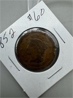 1852 Large Cent