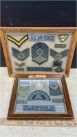 2 Framed Military Patch Displays.