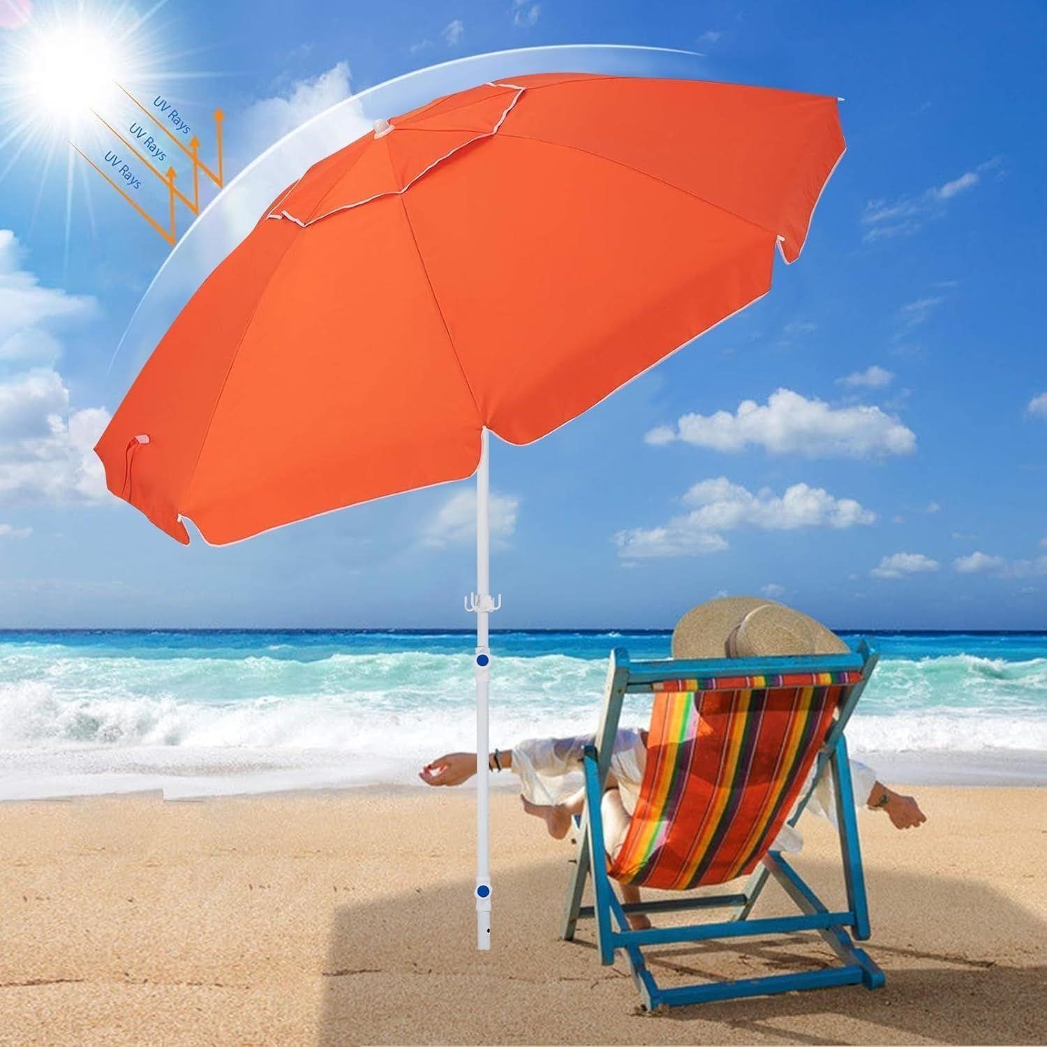 $90---6.5FT Beach Umbrella (Orange)