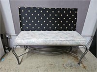 Vintage Art Deco Style Bench & Replacement Cushion