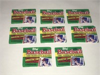 1990 Topps Baseball Stickers LOT of 8 Unopened