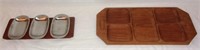 Vintage Teak entertaining trays.