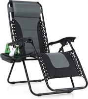 PHI VILLA Oversize Padded Zero Gravity Lawn Chair