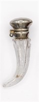 ANTIQUE STERILNG AND CRYSTAL PERFUME BOTTLE