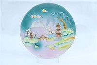 Maso Shafford Ware Mount Fuji Painted Plate, Japan