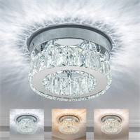 Crystal LED Chandelier, 3-Color Light