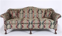 Chippendale-style Camel Back Sofa