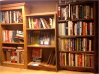 BOOKS AND 3 SHELVES