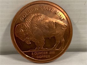 5 oz .999 copper Medallion