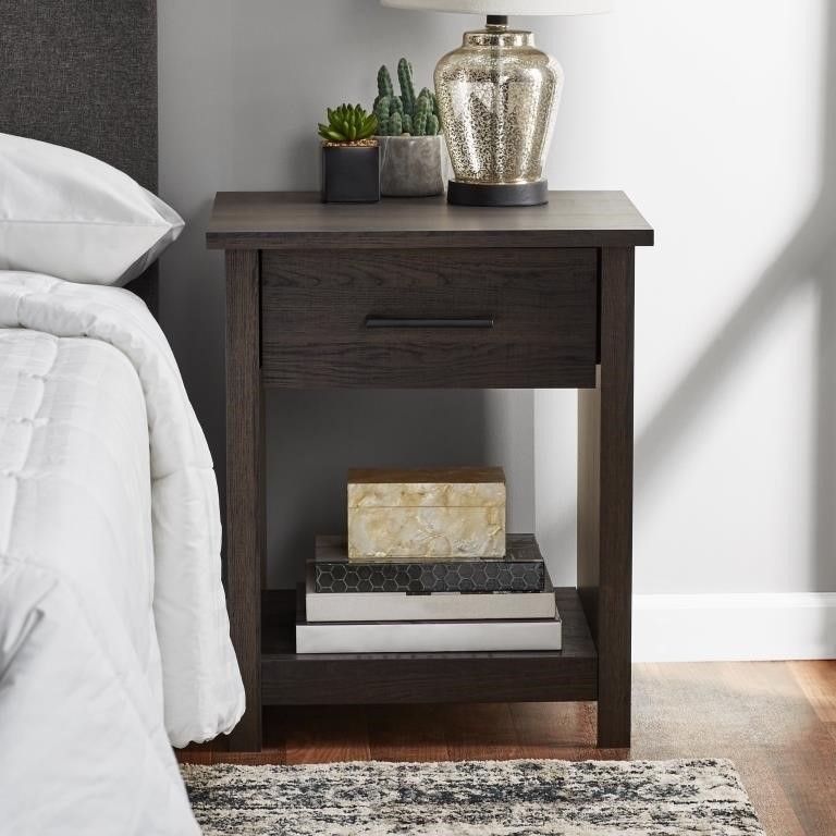 B4220  Mainstays Hillside Nightstand Espresso.