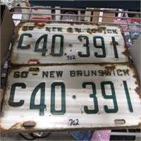 PR OF 1960 NB LICENCE PLATES