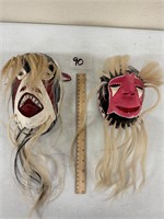 2 Pascua Yaqui Masks As Shown