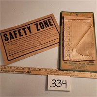 Old Safety Zone Sign and The McClure Plain Dealer