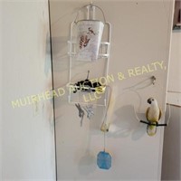 SHOWER CADDY, WIND CHIMES, PARROT