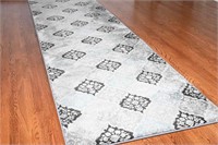 Black\Silver\Blue Hallway Runner Rug