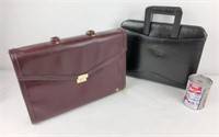 2 malettes/porte-documents en cuir dont Cornell