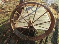 Antique 28" Steel Implement Wheel