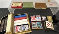 Antique Playing Cards & Poker Set See Photos for