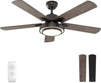 Ceiling Fan with Lights Remote Control, 52 Inch