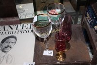 GOLD RIMMED WINE STEMS - CORDIALS