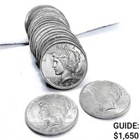 1923 Silver Peace Dollar Roll (20 Coins)
