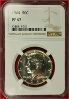 1964 Kennedy Half Dollar NGC PF67