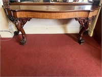 Early Victorian Shaped Serving Table Standing on